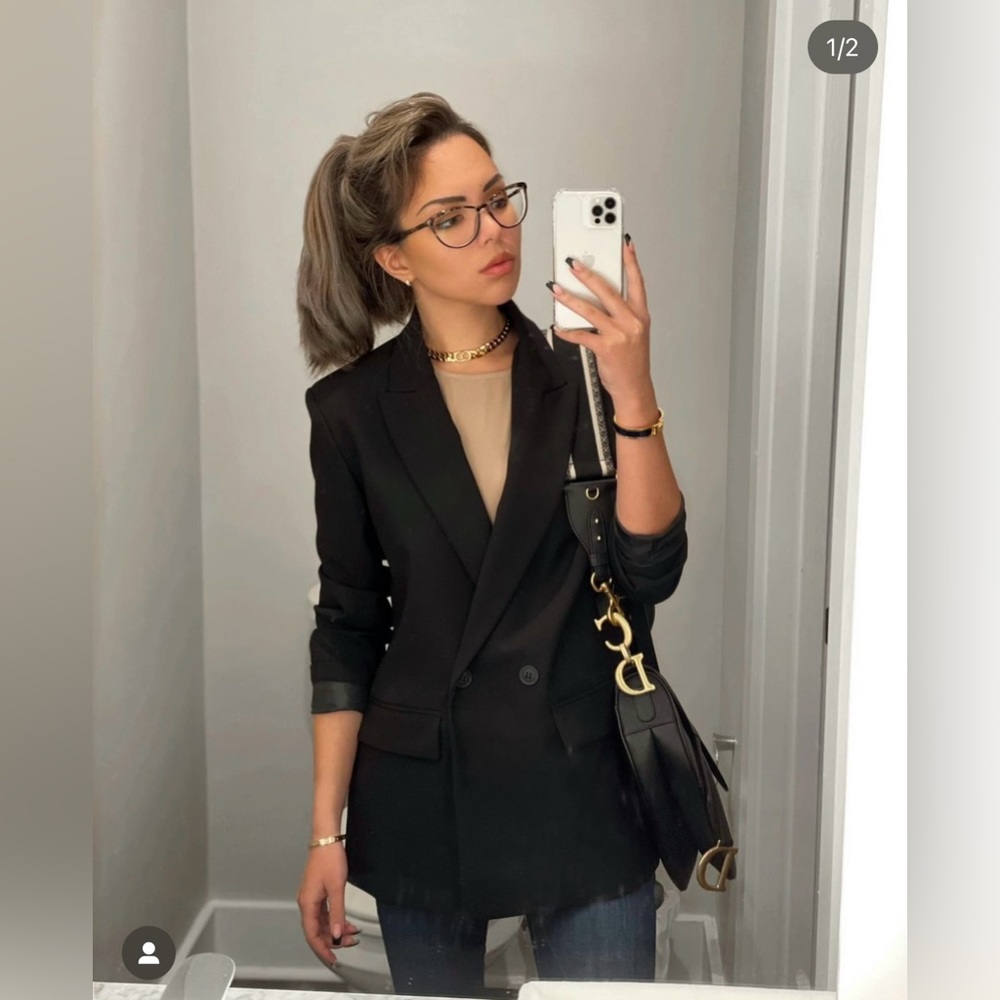 Black oversized Zara blazer size xs